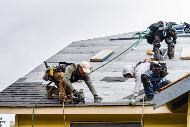 Professional Gutter Installation technician working in Whitestown, IN